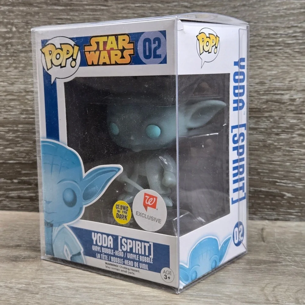 Funko Pop! Star Wars Lot - Yoda + Mandalorian- Glow Walgreens + EE Exclusive 2